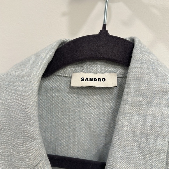 Sandro Angelina Dress | Sandro Flutter Sleeve Double Breasted Dress - Picture 2 of 5